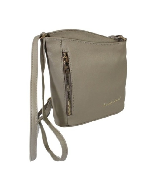 Torebka Skórzana Jennifer Jones Listonoszka Skóra Włoska JJ3107 BEŻOWY