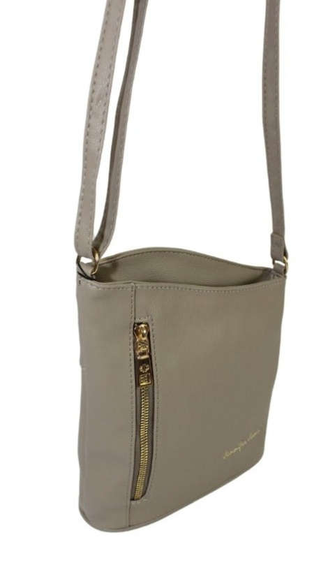 Torebka Skórzana Jennifer Jones Listonoszka Skóra Włoska JJ3107 BEŻOWY