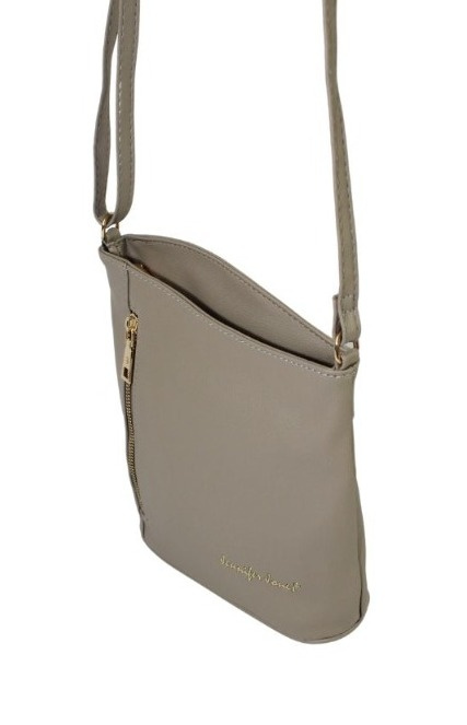 Torebka Skórzana Jennifer Jones Listonoszka Skóra Włoska JJ3107 BEŻOWY