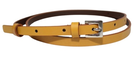 Damski Skórzany Pasek PolskaGalanteria.pl 10 mm TOFFI  Srebna Klamra