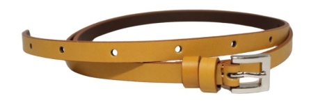 Damski Skórzany Pasek PolskaGalanteria.pl 10 mm TOFFI  Srebna Klamra