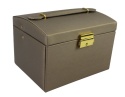 Elegancka i Stylowa Szkatułka Na Biżuterię PATRIZIA Pojemny Organizer 23004 COFFE 17,5 x 13 x 12,5 [cm]