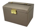 Elegancka i Stylowa Szkatułka Na Biżuterię PATRIZIA Pojemny Organizer 23004 COFFE 17,5 x 13 x 12,5 [cm]