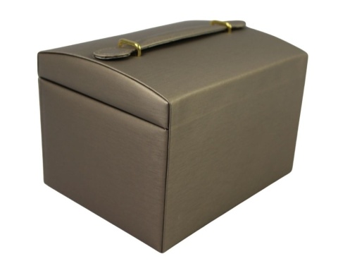 Elegancka i Stylowa Szkatułka Na Biżuterię PATRIZIA Pojemny Organizer 23004 COFFE 17,5 x 13 x 12,5 [cm]