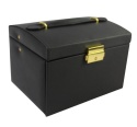 Elegancka i Stylowa Szkatułka Na Biżuterię PATRIZIA Pojemny Organizer 23004 Czarny 17,5 x 13 x 12,5 [cm]