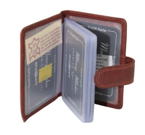 Etui Na Karty Dokumenty Money Maker Wizytownik Pionowy Skóra Naturalna 12150 10 x 7 x 1.5 [cm]