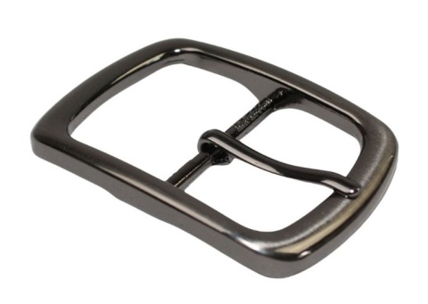 Klamra Bezniklowa Antyalergiczna Do Paska Damskiego Skórzanego Elegancka Bezniklowa 40 mm Ciemne Srebro KD40 WZ2