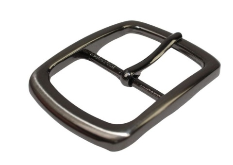 Klamra Bezniklowa Antyalergiczna Do Paska Damskiego Skórzanego Elegancka Bezniklowa 40 mm Ciemne Srebro KD40 WZ2