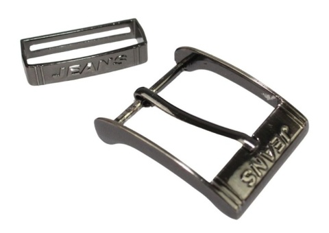 Klamra Do Paska Męskiego Skórzanego 40 mm Sprzączka DeLuxe Bardzo Mocna Z Metalową Szlufką WZÓR JEANS KM40