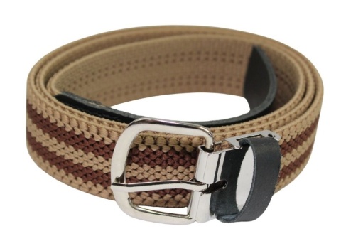 Pasek Gumowa Plecionka Polska Galanteria (PL) XXL Rozciągliwy BRĄZOWY 30 mm Klamra Tradycyjna Uniwersalny Zakres Zapinania