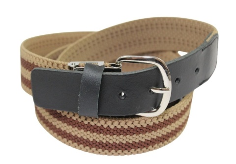 Pasek Gumowa Plecionka Polska Galanteria (PL) XXL Rozciągliwy BRĄZOWY 30 mm Klamra Tradycyjna Uniwersalny Zakres Zapinania