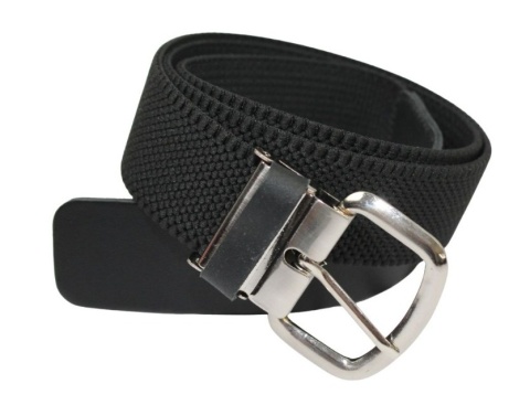 Pasek Gumowa Plecionka Polska Galanteria (PL) XXL Rozciągliwy CZARNY 40 mm Klamra Tradycyjna Uniwersalny Zakres Zapinania