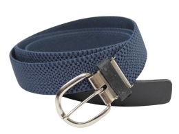 Pasek Gumowa Plecionka Polska Galanteria (PL) XXL Rozciągliwy GRANATOWY 30 mm Klamra Tradycyjna Uniwersalny Zakres Zapinania