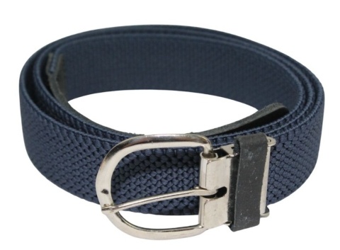 Pasek Gumowa Plecionka Polska Galanteria (PL) XXL Rozciągliwy GRANATOWY 30 mm Klamra Tradycyjna Uniwersalny Zakres Zapinania