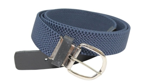 Pasek Gumowa Plecionka Polska Galanteria (PL) XXL Rozciągliwy GRANATOWY 30 mm Klamra Tradycyjna Uniwersalny Zakres Zapinania