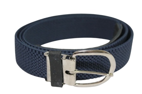 Pasek Gumowa Plecionka Polska Galanteria (PL) XXL Rozciągliwy GRANATOWY 30 mm Klamra Tradycyjna Uniwersalny Zakres Zapinania