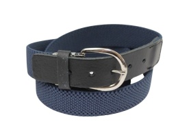 Pasek Gumowa Plecionka Polska Galanteria (PL) XXL Rozciągliwy GRANATOWY 30 mm Klamra Tradycyjna Uniwersalny Zakres Zapinania