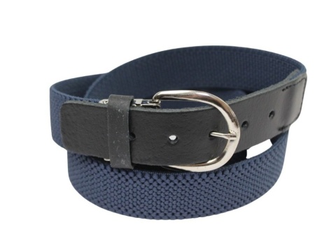 Pasek Gumowa Plecionka Polska Galanteria (PL) XXL Rozciągliwy GRANATOWY 30 mm Klamra Tradycyjna Uniwersalny Zakres Zapinania