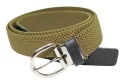 Pasek Gumowa Plecionka Polska Galanteria (PL) XXL Rozciągliwy OLIWKOWY 30 mm Klamra Tradycyjna Uniwersalny Zakres Zapinania