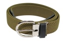 Pasek Gumowa Plecionka Polska Galanteria (PL) XXL Rozciągliwy OLIWKOWY 30 mm Klamra Tradycyjna Uniwersalny Zakres Zapinania