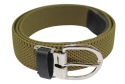 Pasek Gumowa Plecionka Polska Galanteria (PL) XXL Rozciągliwy OLIWKOWY 30 mm Klamra Tradycyjna Uniwersalny Zakres Zapinania