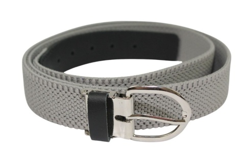 Pasek Gumowa Plecionka Polska Galanteria (PL) XXL Rozciągliwy  POPIELATY 30 mm Klamra Tradycyjna Uniwersalny Zakres Zapinania