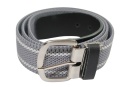 Pasek Gumowa Plecionka Polska Galanteria (PL) XXL Rozciągliwy SZARO-BIAŁY 40 mm Klamra Tradycyjna Uniwersalny Zakres Zapinania