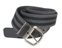 Pasek Gumowa Plecionka Polska Galanteria (PL) XXL Rozciągliwy SZARO-CZARNY 40 mm Klamra Tradycyjna Uniwersalny Zakres Zapinania