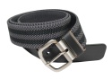 Pasek Gumowa Plecionka Polska Galanteria (PL) XXL Rozciągliwy SZARO-CZARNY 40 mm Klamra Tradycyjna Uniwersalny Zakres Zapinania