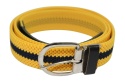 Pasek Gumowa Plecionka Polska Galanteria (PL) XXL Rozciągliwy ZÓŁTY-GRANAT 30 mm Klamra Tradycyjna Uniwersalny Zakres Zapinania