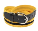 Pasek Gumowa Plecionka Polska Galanteria (PL) XXL Rozciągliwy ZÓŁTY-GRANAT 30 mm Klamra Tradycyjna Uniwersalny Zakres Zapinania