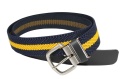Pasek Gumowa Plecionka Polska Galanteria (PL) XXL Rozciągliwy ŻÓŁTY-GRANAT 40 mm Klamra Tradycyjna Uniwersalny Zakres Zapinania