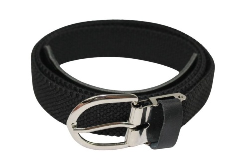 Pasek Gumowa Plecionka Polska Galanteria (PL) XXL Rozciągliwy CZARNY 30 mm Klamra Tradycyjna Uniwersalny Zakres Zapinania