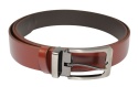 Pasek Skórzany ARUCCE (PL) Skóra Licowa EXTRA 35 mm KASZTANOWY Gładki Klamra Nowoczesna