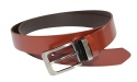 Pasek Skórzany ARUCCE (PL) Skóra Licowa EXTRA 35 mm KASZTANOWY Gładki Klamra Nowoczesna