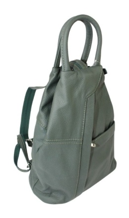 Plecak Skórzany PolskaGalanteria (PL) JOANNA Skóra Naturalna Licowa BUTELKOWY ZIELONY