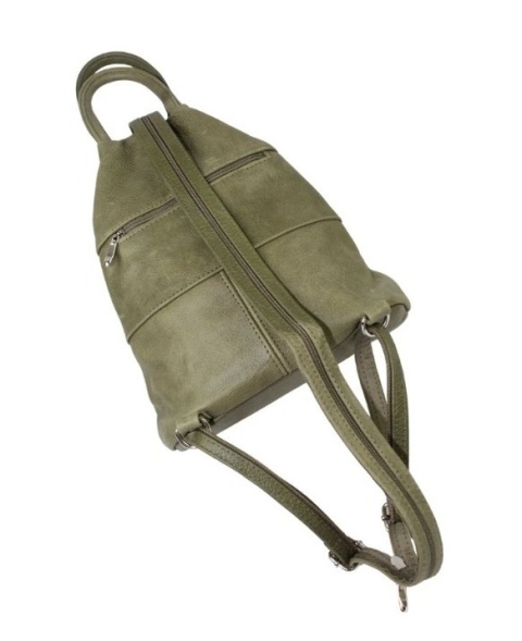 Plecak Skórzany PolskaGalanteria (PL) JOANNA Surowa Skóra OLIWKOWY