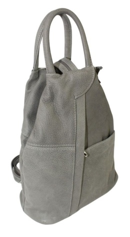 Plecak Skórzany PolskaGalanteria (PL) JOANNA Surowa Skóra ZIEMISTY Tekstura