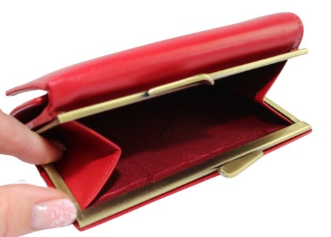 Portfel Damski Skórzany El Forest (PL) Skóra Bydlęca Klamra 14 cm RFID 948 47 GRANATOWY 14,5 x 9 x 2,5 [cm]