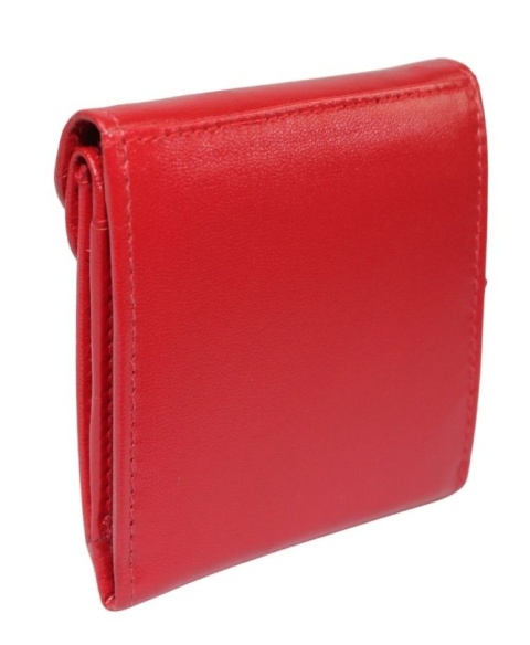 Portfelik Uniwersalny Mała Sakieweczka Skórzana Peterson MARS II Skóra Naturalna RFID RD-N08G CZERWONY 8,5 x 9 x 2 [cm]