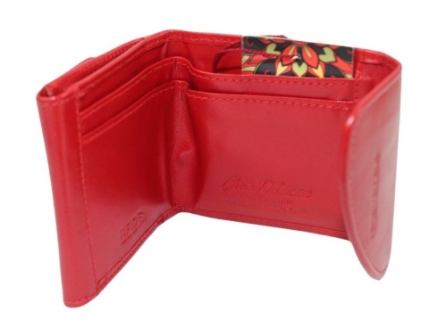 Portfelik Uniwersalny Mała Sakieweczka Skórzana Peterson MARS II Skóra Naturalna RFID RD-N08G CZERWONY 8,5 x 9 x 2 [cm]