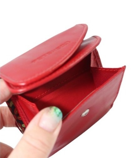 Portfelik Uniwersalny Mała Sakieweczka Skórzana Peterson MARS II Skóra Naturalna RFID RD-N08G CZERWONY 8,5 x 9 x 2 [cm]