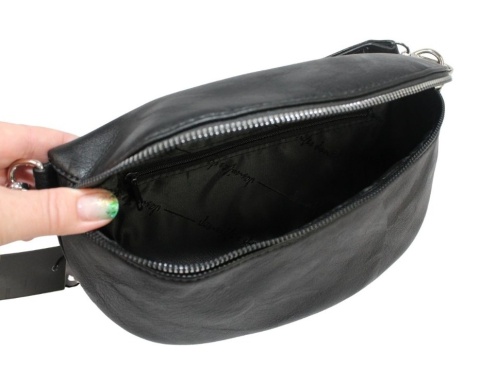 Saszetka Na Pas Biodrówka Superlekka Kompaktowa Nerka Jennifer Jones Na Spacery, Podróże CZARNA 3150 26 x 14 x 6 [cm] 