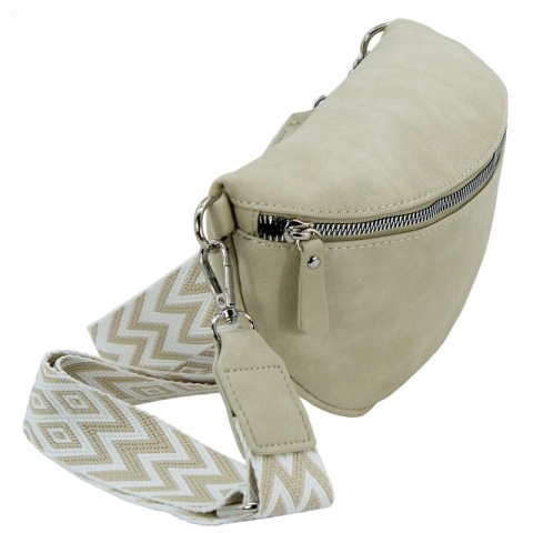 Saszetka Na Pas Biodrówka Superlekka Kompaktowa Nerka Jennifer Jones Na Spacery, Podróże KREMOWA 3150 26 x 14 x 6 [cm] 