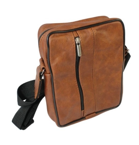 Torba męska skórzana GRETOS MAROUS (PL) BRĄZOWA Pionowa 25 x 17 x 6 [cm]