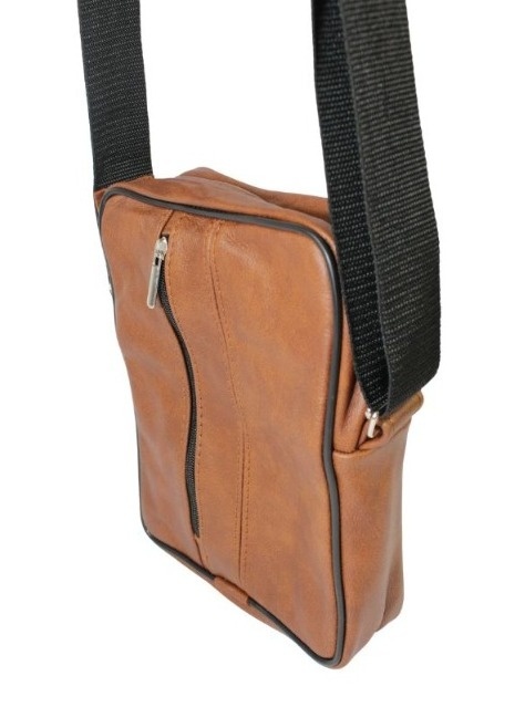 Torba męska skórzana GRETOS MAROUS (PL) BRĄZOWA Pionowa 25 x 17 x 6 [cm]