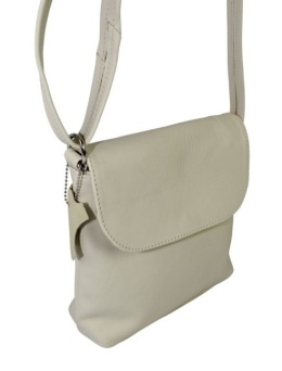 Torebka Skórzana MAGRE (PL) LIDKA Średnia Listonoszka Skóra Naturalna JASNA KREMOWA