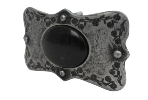 Klamra Bezniklowa Do Paska Sprzączka Pełna Blaszka Z Bolczykiem 40 mm Metalowa Solidna KBOL40/95 "BLACK VINTAGE"
