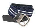 Pasek Gumowa Plecionka Polska Galanteria (PL)Super Rozciągliwy 40 mm Klamra Tradycyjna Szeroki Zakres Zapinania GRANAT Z BIAŁYM