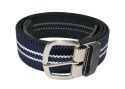 Pasek Gumowa Plecionka Polska Galanteria (PL)Super Rozciągliwy 40 mm Klamra Tradycyjna Szeroki Zakres Zapinania GRANAT Z BIAŁYM